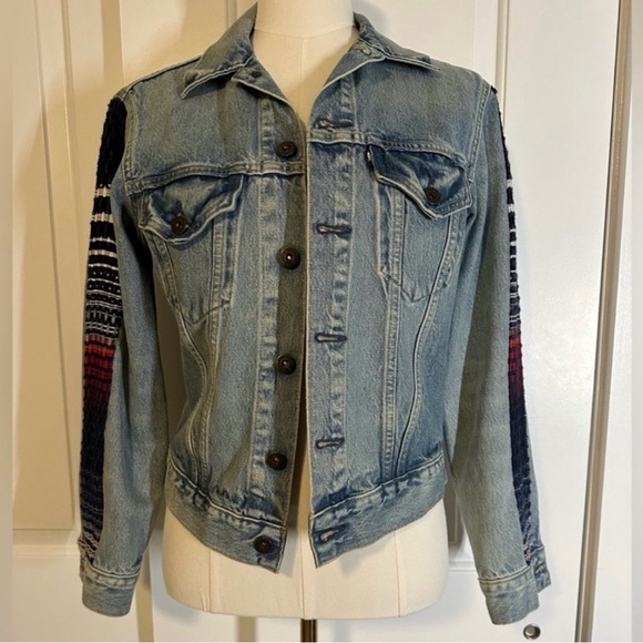 Levi's Jackets & Blazers - Levi’s Made & Crafted Embroidered Denim Trucker Jacket Small Western Boho